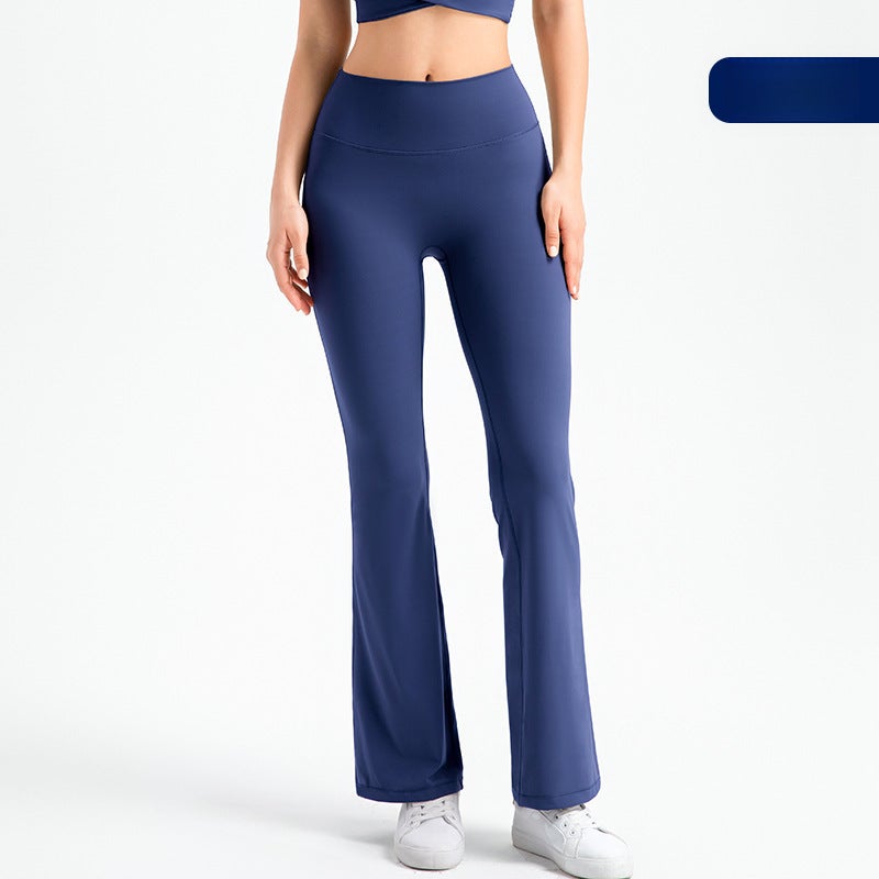 High Waist Slimming Bootcut Yoga Pants navy blue