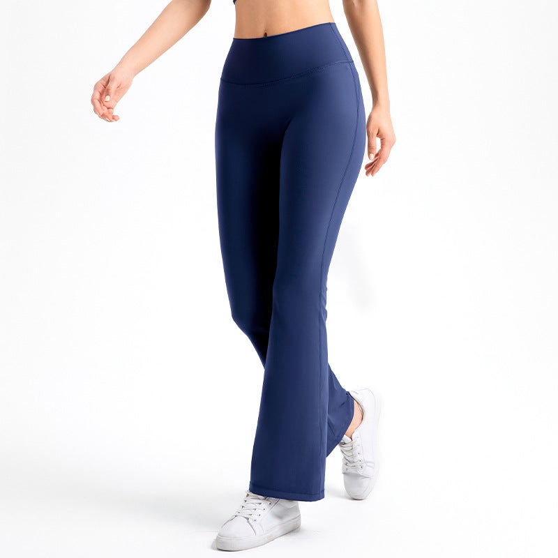 High Waist Slimming Bootcut Yoga Pants navy blue