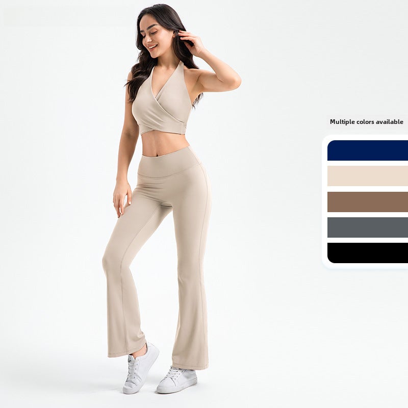 High Waist Slimming Bootcut Yoga Pants navy blue
