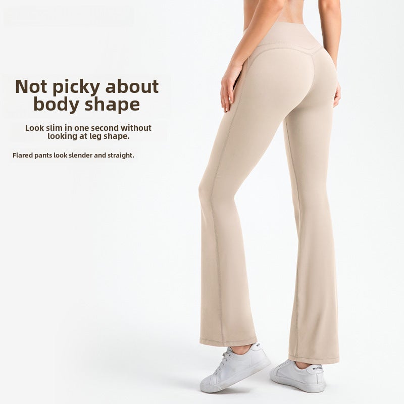 High Waist Slimming Bootcut Yoga Pants navy blue