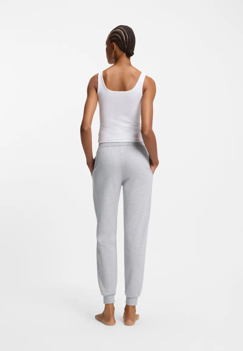 هوجو بنطلون رياضي قطني بتفاصيل شعار