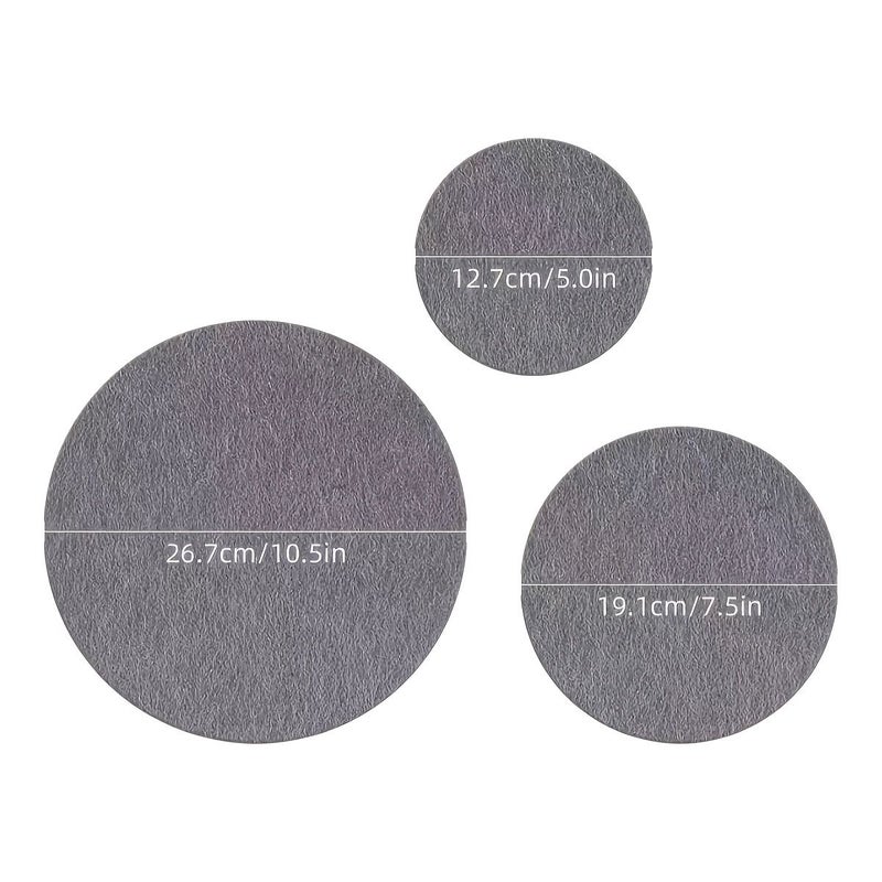Grey 48pcs Round Felt Pads for Flat Surfaces Tableware and Stacking Pots and Pans - Image 4