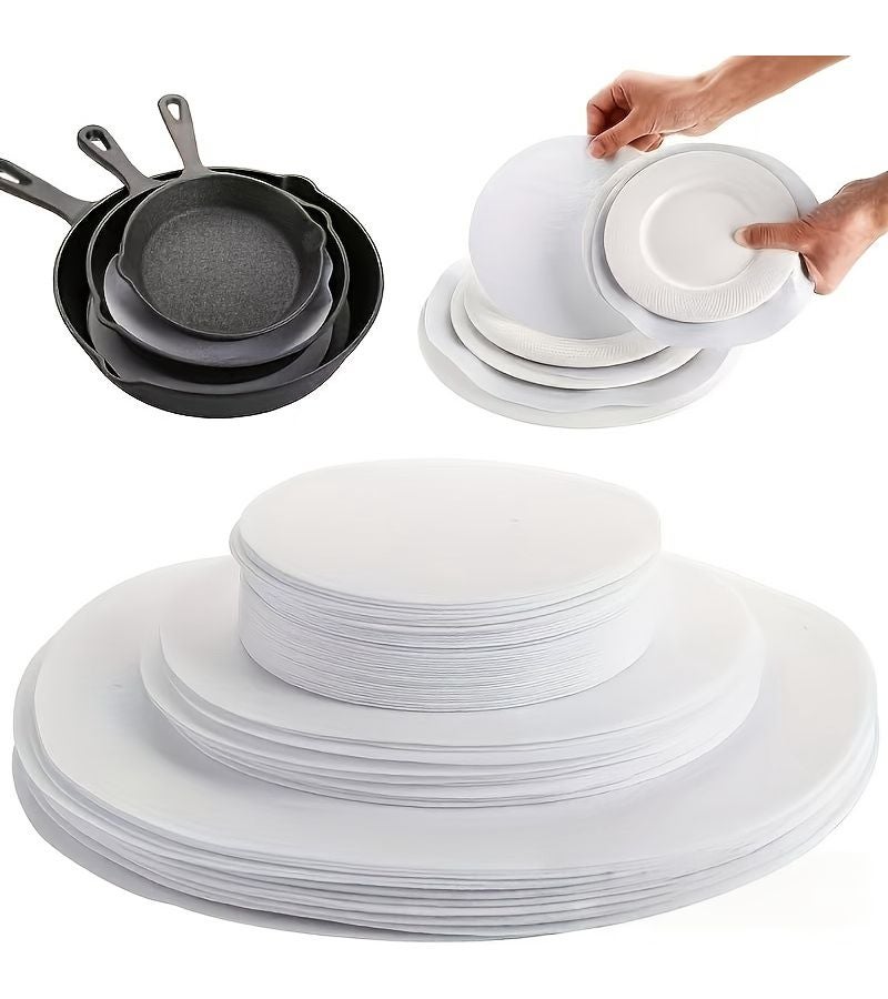 Grey 48pcs Round Felt Pads for Flat Surfaces Tableware and Stacking Pots and Pans - Image 5