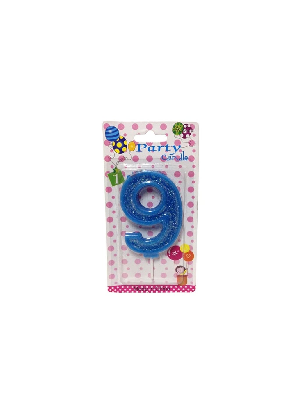 Funcart Funcart Numerical Nine Shape Glitter Blue Color 