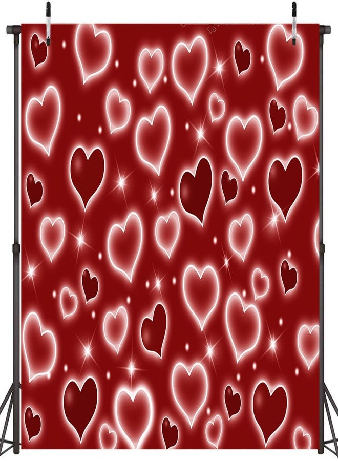 RUYI Early 2000s Backdrop for Red Heart Party Photo Backdrops 7x5FT Glitter Heart Sweet 16 18th 21th 30th Women Men Happy Birthday Photography Background Selfile Wall Decor - Image 2
