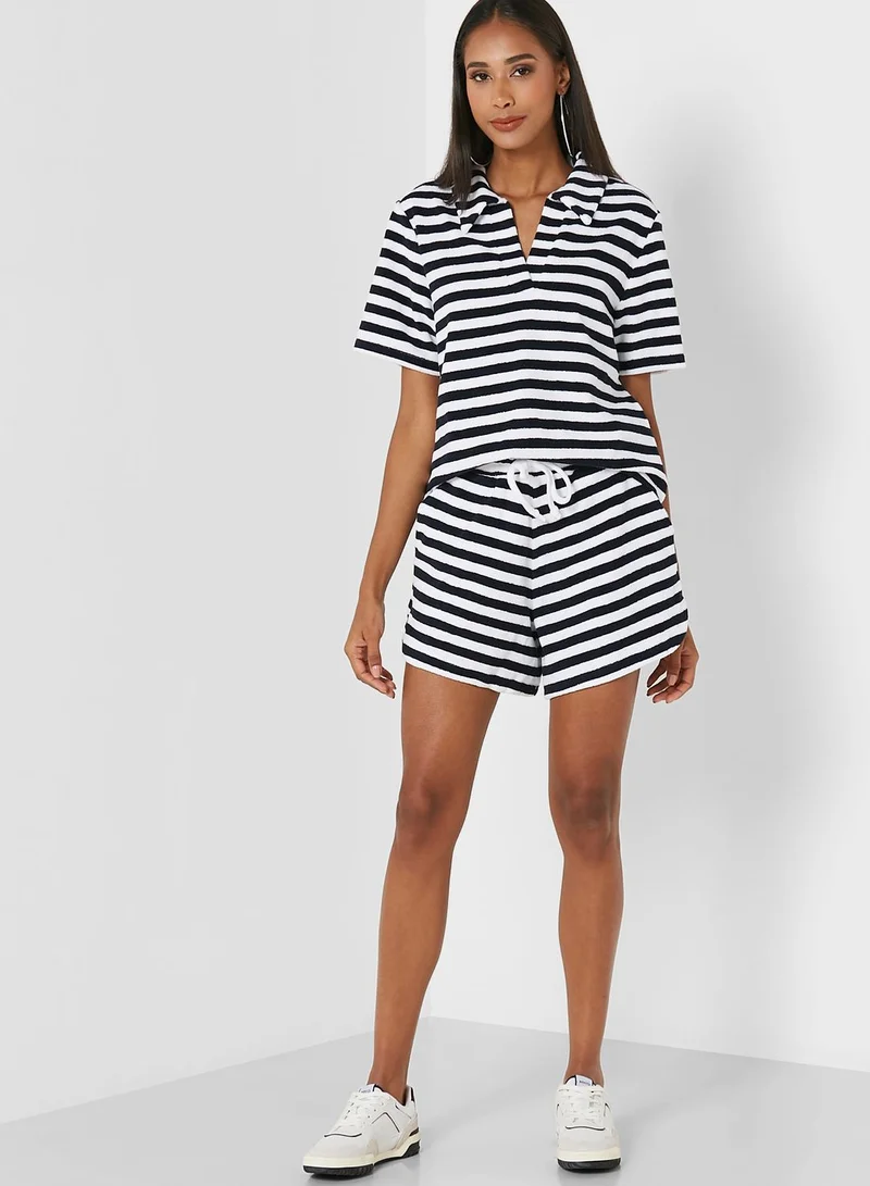 ALIGNE Striped Mini Shorts