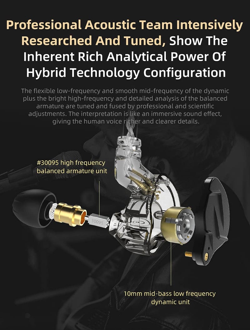 CCA KZ ZSN PRO X IEM Earphones Dual Driver in Ear Monitor 1BA 1DD Wired Earphones HiFi Gaming Earbuds for Phone Computer Tablet - Image 2