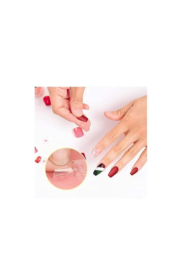 Gecomo 10 Sheets (240pcs) Kalolary Double-Side Nail Adhesive Tabs, Transparent Jelly Gel Fake Nail Stickers, Easy to Apply & Remove Without Damaging Nails - Image 3