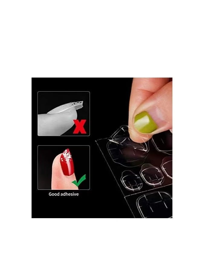 Gecomo 10 Sheets (240pcs) Kalolary Double-Side Nail Adhesive Tabs, Transparent Jelly Gel Fake Nail Stickers, Easy to Apply & Remove Without Damaging Nails - Image 2