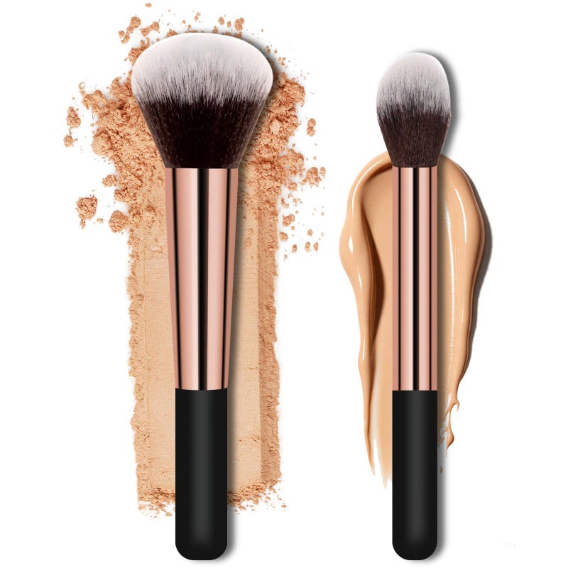 Banidy Makeup Brushes Large Powder Brush Foundation Brush Flawless Finish Airbrushed for Highlighter Loose Powder Blush Cream Contour Blending Liquid - Image 3
