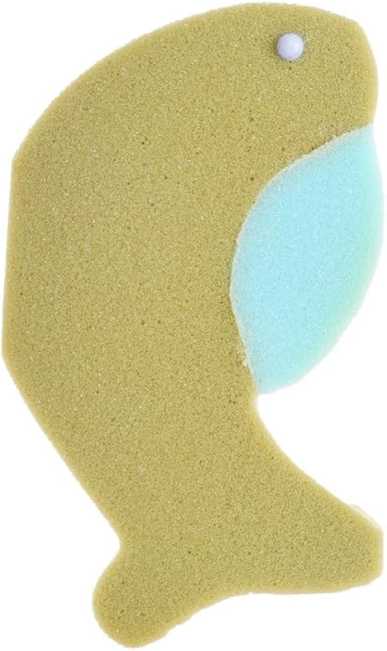 Parrot Shaped Baby Bath Sponge for Kids, Dark Green and Blue TON-A-1559