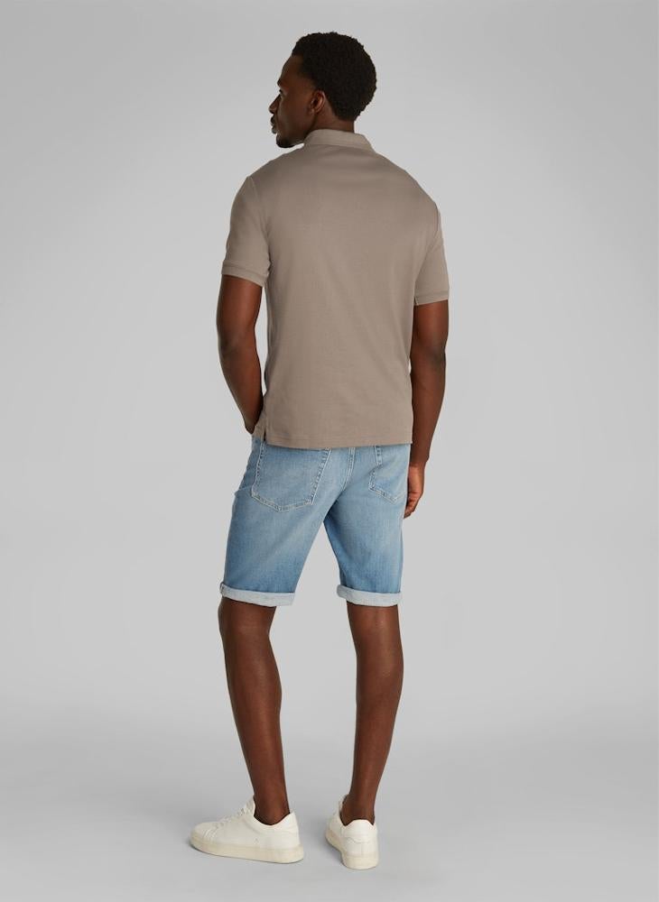 CALVIN KLEIN Texture Collar Short Sleeve Polo  - Image 2