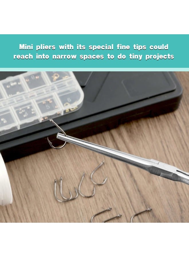 SPEEDWOX Extra Long Needle Nose Pliers with Anti-Loss Lanyard Needle Remover Pliers with Serrated Jaw for Jewelry Making, Bending Wire and Small Object Gripping for Hard to Reach Narrow Spaces - Image 4