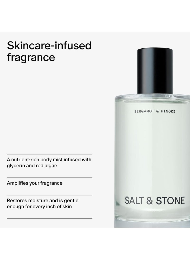 Salt & Stone Body Mist, Bergamot & Hinoki Scent, Skincare Infused Perfume Hair & Body Spray for Women and Men, Hydrating Fragrance with Glycerin and Red Algae, Vegan, Cruelty Free, 3.4 fl oz - Image 4