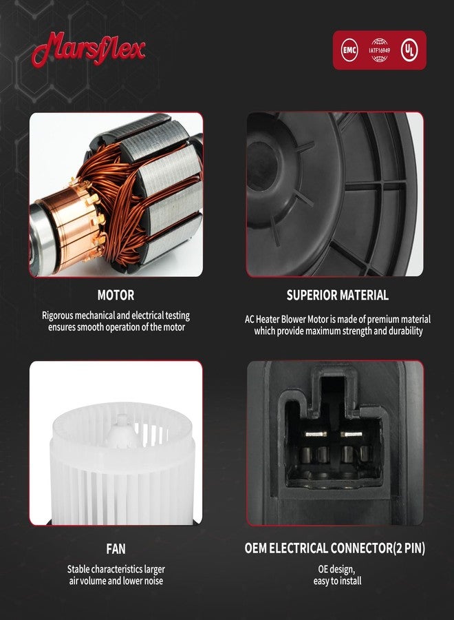 Marsflex محرك مروحة التبريد الأمامي Marsflex 700188 لسيارات تويوتا تاكوما موديلات 2005-2015، ومحرك مروحة التبريد للموديلات من 2005 إلى 2015، أرقام القطع الأصلية: 75846، PM9297، 87103-04040، 87103-04043، 87103-04044 - Image 3