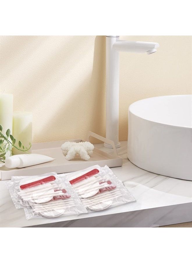 HQSLsund 100 Pack Hotel Vanity Kit Individually Wrapped, Bulk Hotel Amenities Kit, Hotel Hospitality Set, Hygiene Products Include Cosmetic Cotton Pads, Cotton Swabs, Nail File (Paper Sticks)  - Image 2