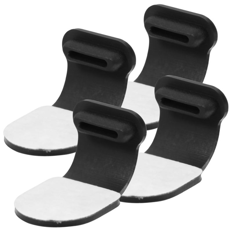 4Pcs Universal Phone Charging Port Plugs Adhesive Dust Cover Set Black - Image 2