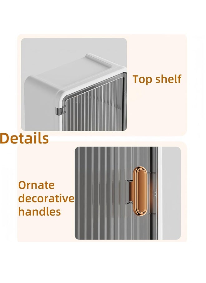 Generic - Wall-Mounted Tissue Box Bathroom Storage Rack,Large Capacity No Drilling Bathroom Storage Shelf Wall-Mounted Bathroom Organizer Rack Dust and Moisture Proof Shelf For Cosmetics Multi functional large capacity roll paper storage box - Image 1