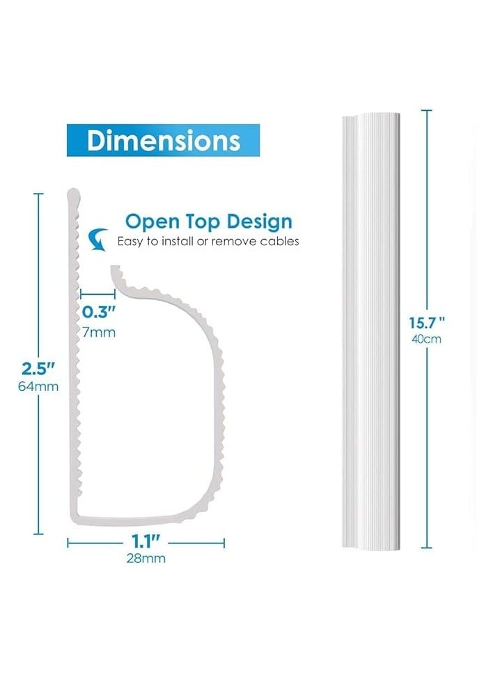 erorex 4 Pcs J Channel Desk Cable Raceway Management, Cable Management Under Desk, Cord Hider Desk Cable Tray, No Drilling Under Desk Cable Management Tray, Wire Organizer Trays  - Image 2