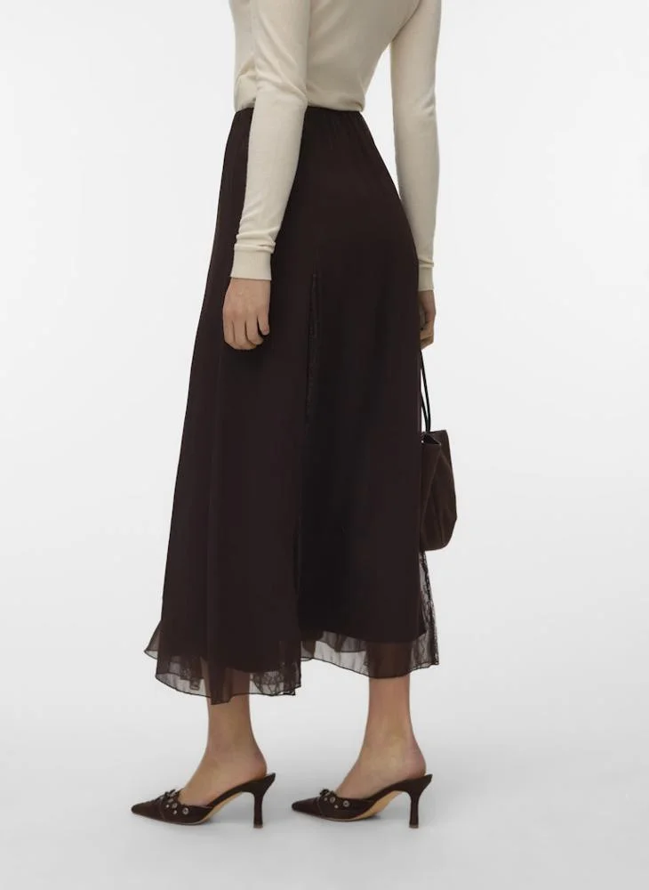 Vero Moda  Lalie High Waisted Lace Ankle Maxi Skirt for Women | Best Price UAE