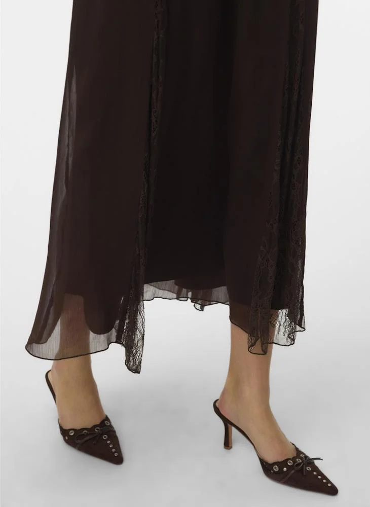 Vero Moda  Lalie High Waisted Lace Ankle Maxi Skirt for Women | Best Price UAE