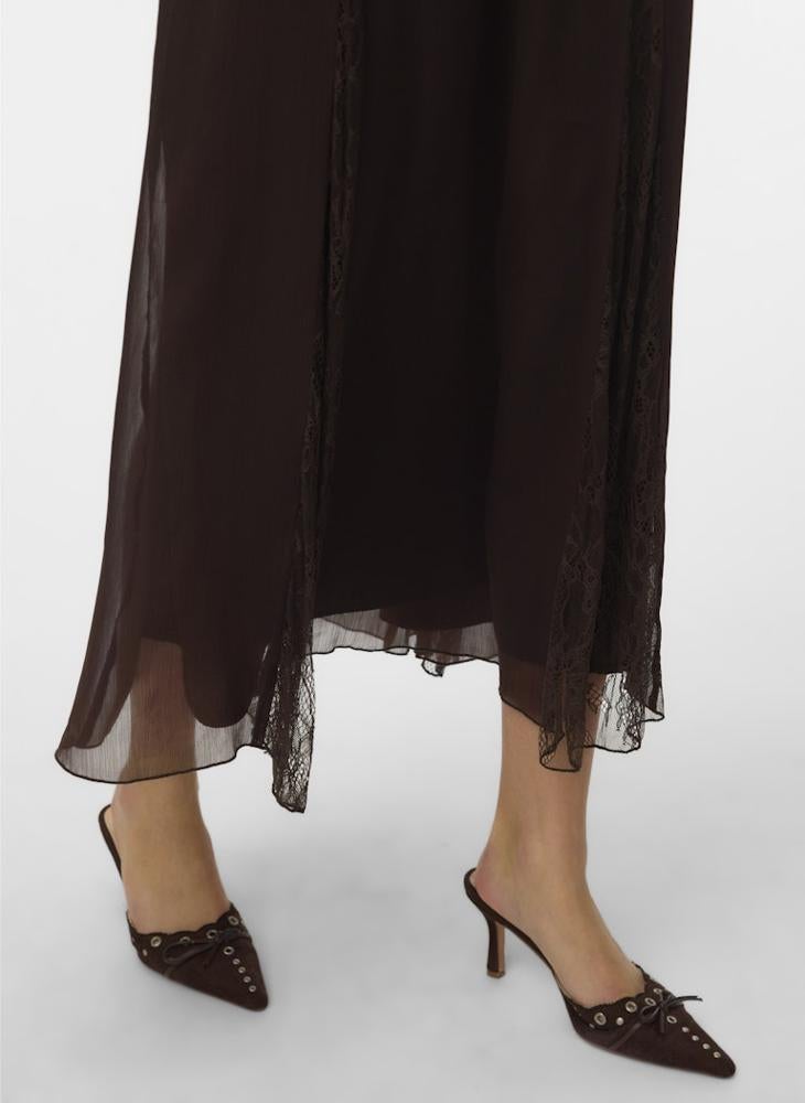 VERO MODA Lalie High Waisted Lace Ankle Maxi Skirt - Image 3