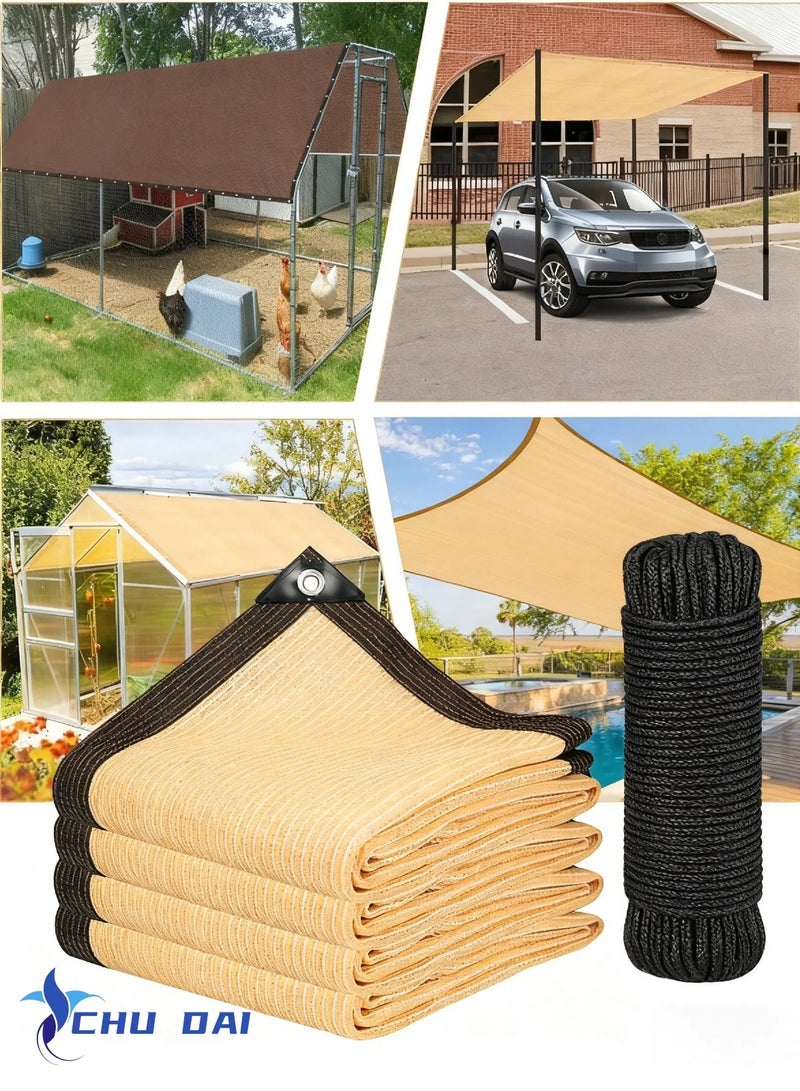 CHU DAI 2X3M Sun Shade Cloth - Garden Shade Mesh Netting Cover with Grommets for Outdoor Pergola Patio Deck Plants Greenhouse Chicken Coop Swimming Pool - Image 1