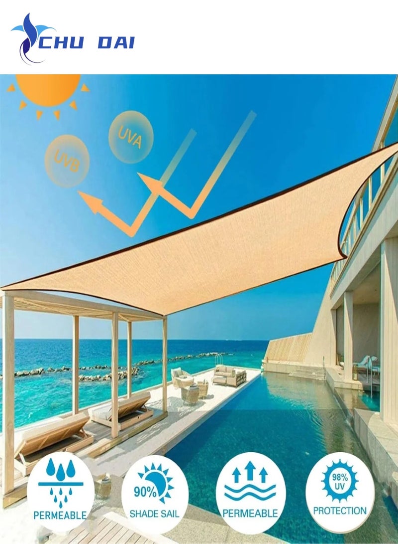 CHU DAI 2X3M Sun Shade Cloth - Garden Shade Mesh Netting Cover with Grommets for Outdoor Pergola Patio Deck Plants Greenhouse Chicken Coop Swimming Pool - Image 2