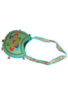 Tribe Azure Fair Trade Tribe Azure Women Hippie Sling Handmade Crossbody Bag Boho Chic Patchwork Embroidered Shoulder Large Purse Gypsy Blue  - Image 5