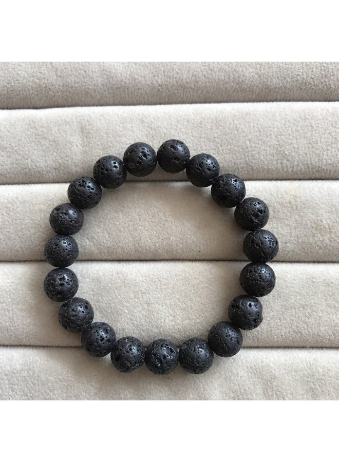 Minimalist Vintage Volcanic Stone Bracelet - Trendy Unisex Couple's Jewelry with Unique Design