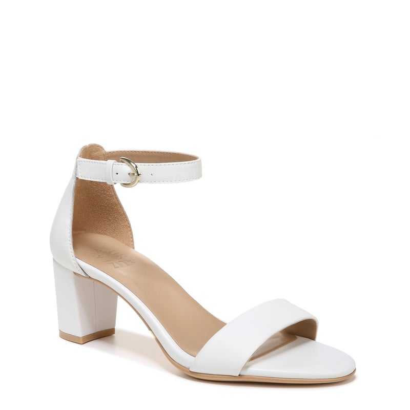 Naturalizer Womens Vera Sandal White Leather 85 M