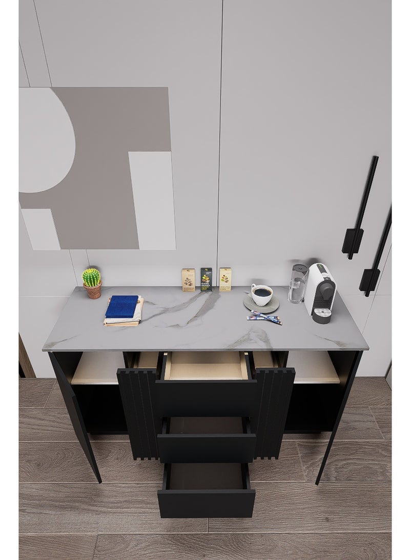 كوفي وورلد ركن القهوة باللون اسود بالاضاءة المخفية الانيقة تكيسات الطولية. - Image 5