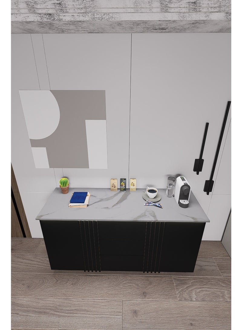 كوفي وورلد ركن القهوة باللون اسود بالاضاءة المخفية الانيقة تكيسات الطولية. - Image 4