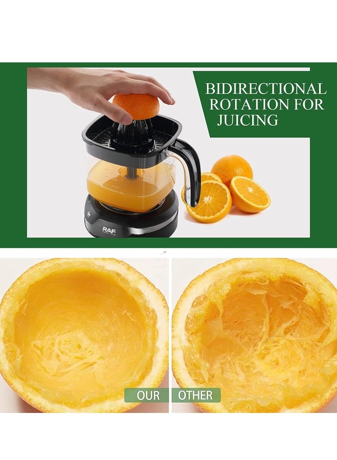 آر إيه أف عصارة حمضيات كهربائية 1.2 لتر حجم كبير ، عصارة برتقال بمحرك قوي ومصباح عمل ليد ، محمولة وسهلة التنظيف ، عصارة ليمون كهربائية للبرتقال والليمون والجريب فروت ، 638 أسود - Image 5