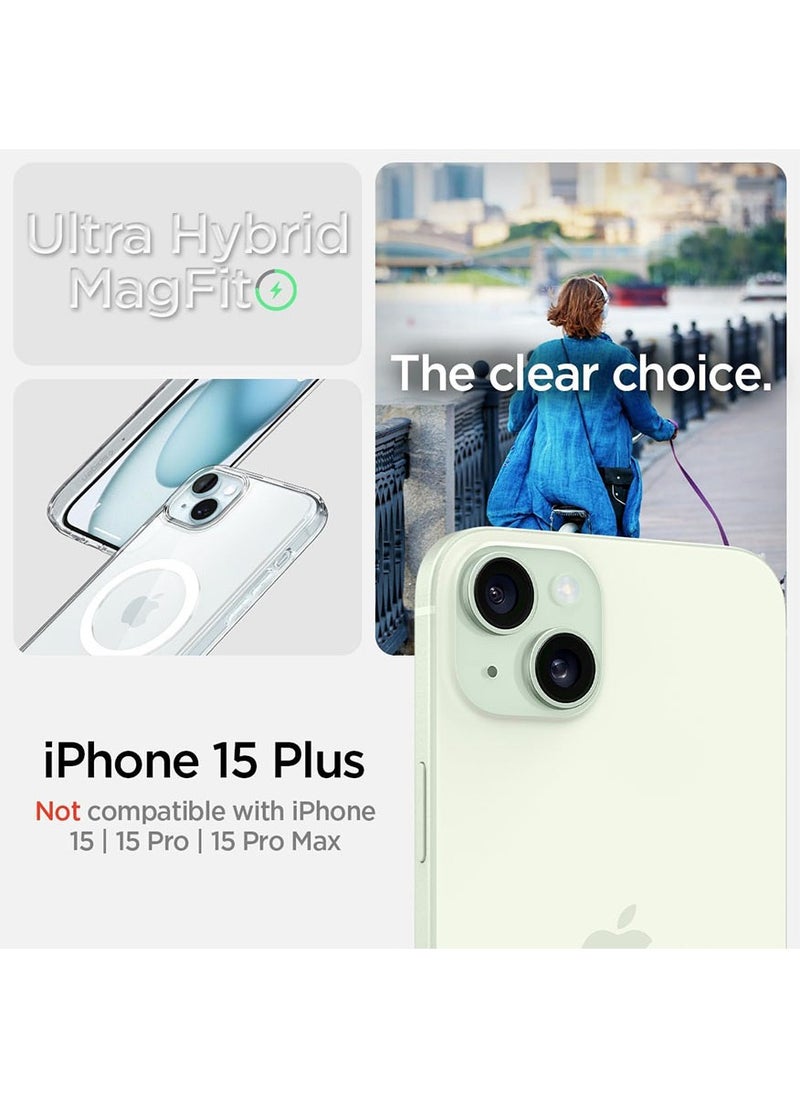Spigen Ultra Hybrid MagFit for iPhone 15 Plus Case Cover with MagSafe - White  - Image 2