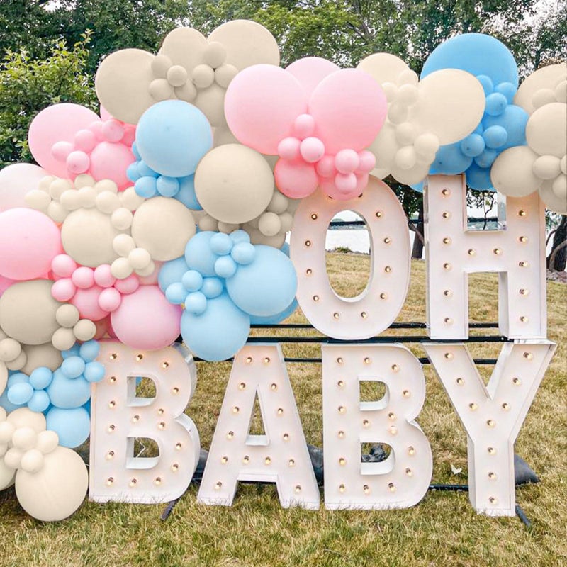Netnology DIY Gender Reveal Party Decorations-138pcs Pink and Blue Balloon Garland Kits for Gender Reveal Balloons Backdrop Wall Birthday Party Supplies Bridal Shower Decor Boy Girl Baby Shower Decorations - Image 4