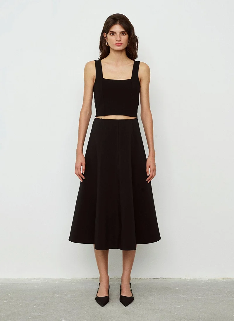 MAVI Black Midi Skirt