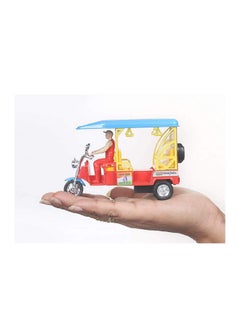 Centy Centy Toys e Rickshaw with Realistic Design 3 Wheels Realistic Tail Lights- Pull Back Action a Quality, Made in India Product Yellow  - Image 1