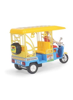 Centy Centy Toys e Rickshaw with Realistic Design 3 Wheels Realistic Tail Lights- Pull Back Action a Quality, Made in India Product Yellow  - Image 2