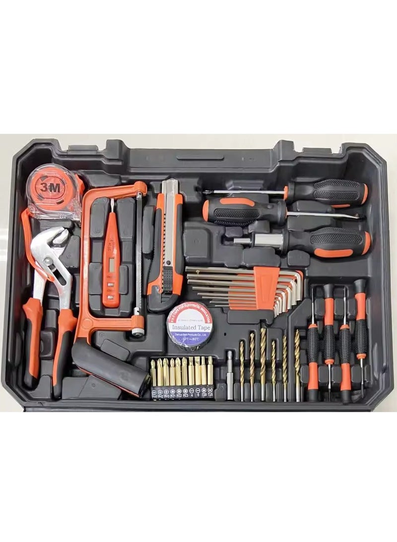 مجموعة أدوات مع حقيبة ملحقات متعددة الألوان طقم مثقاب لاسلكي للمنزل - Image 2
