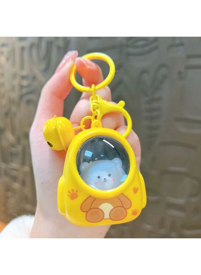Luminous Backpack Keychain Trendy Lighted Luminous Starry Sky Astronaut Glossy Doll Car Keychain Small Gift 