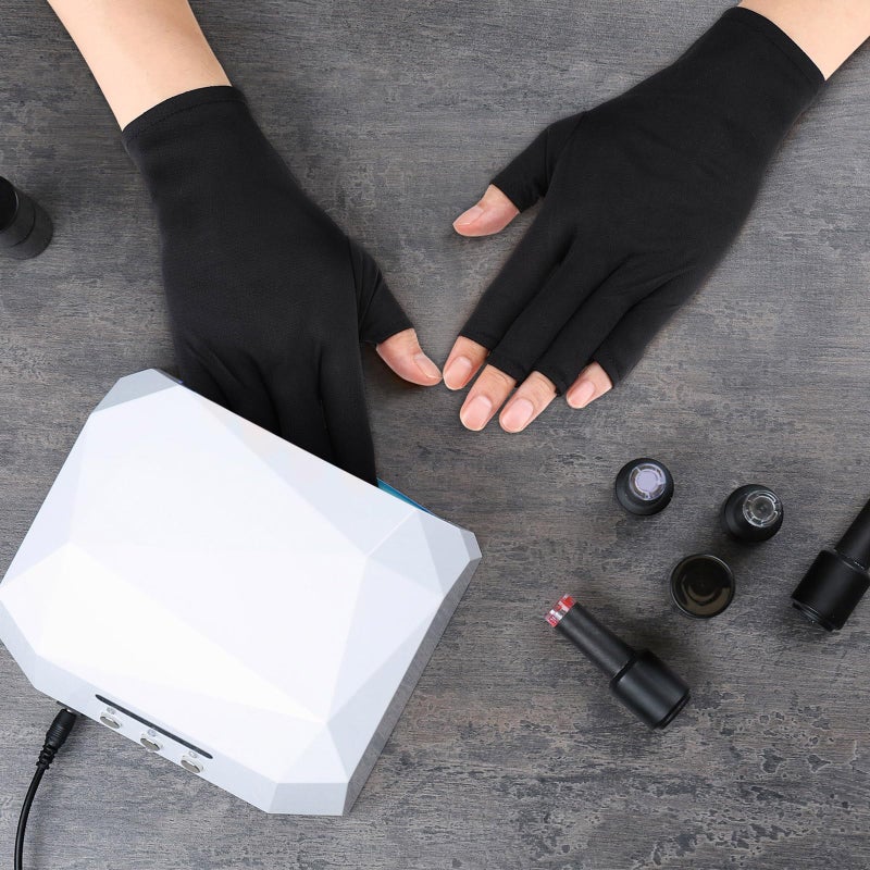 Syhood 3 Pair UV Gloves for Nail Lamp Upf50+ UV Fingerless Protection Glove for Manicures Art Protect Hands from Nail Lamp - Image 5