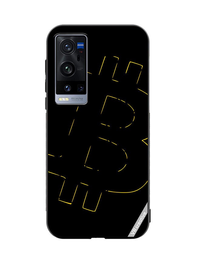 Protective Case Cover For Vivo X60 Pro Plus Bitcoin Design Multicolour