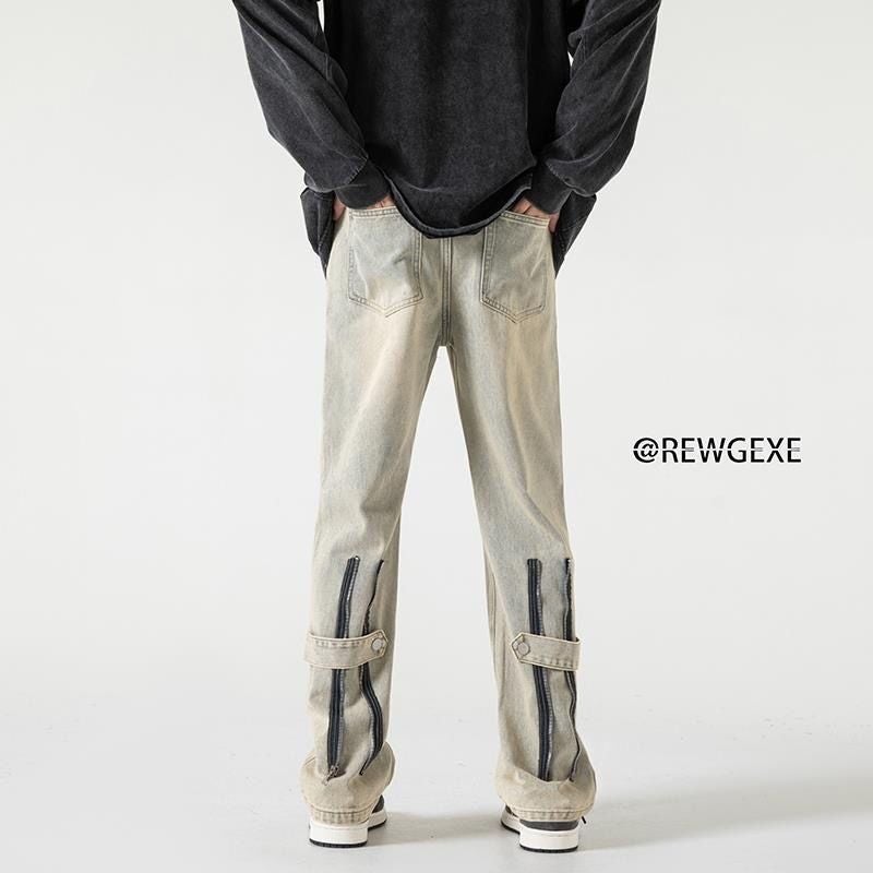 Unisex Classic Denim Jeans Loose Fit Daily Outdoor Wear - Image 1