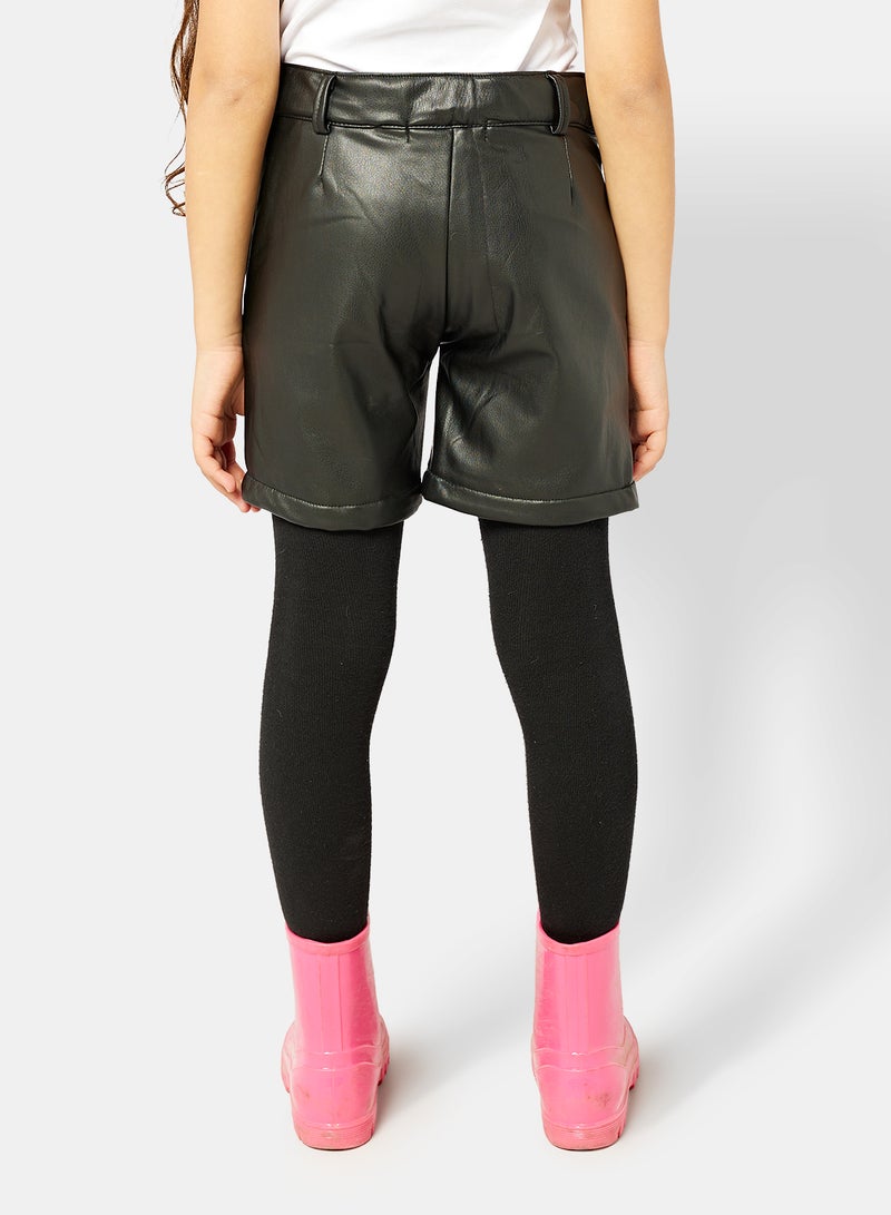giggles Girls Leather Shorts - Image 2
