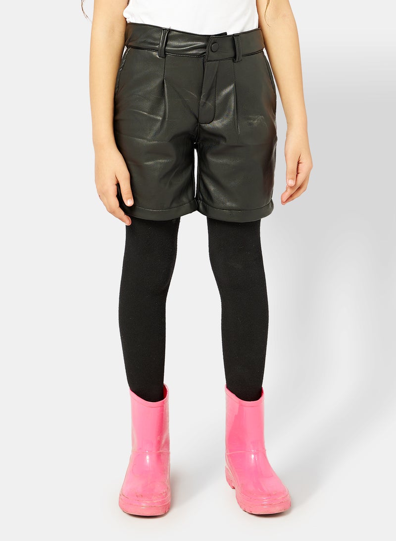 giggles Girls Leather Shorts - Image 1