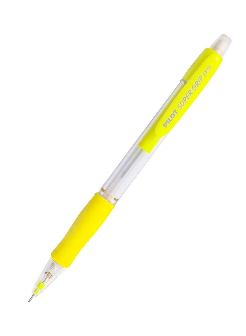 PILOT Super Grip Mechanical Pencil 0.5mm Tip Yellow Barrel  - Image 1