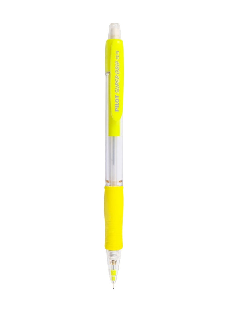 PILOT Super Grip Mechanical Pencil 0.5mm Tip Yellow Barrel  - Image 2