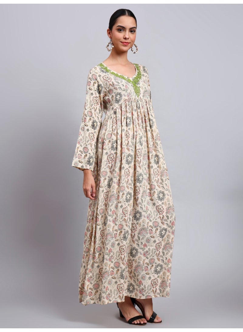 الايا جلابية رايون نسائية برقبة مطرزة - AL4067 - Image 5