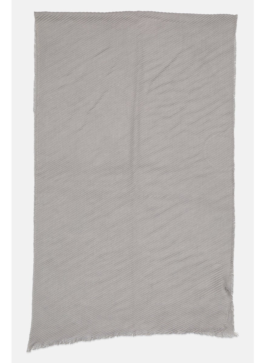London Fog Women Metallic Knitted Scarf  80 L x 62 H cm, Grey  - Image 2